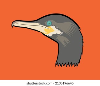 duck yeco head logo vector design