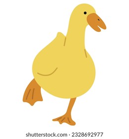 Doble amarillo simple 4 lindo en el fondo azul, ilustración vectorial