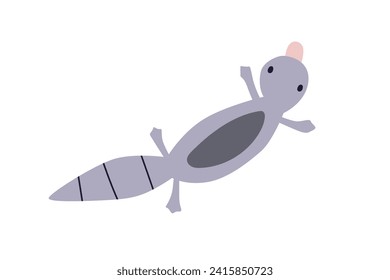 Duck-billed platypus, cute Australian animal. Funny exotic tropical mammal, Australia fauna in kids Scandinavian style. Childish Scandi flat vector illustration isolated on white background