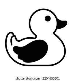 Duckling Black Glyph Vector Icon which can easily modifiy or edit


