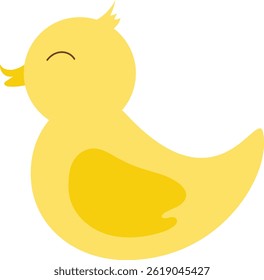 Duckling. Cute simple vector illustration on white isolated background