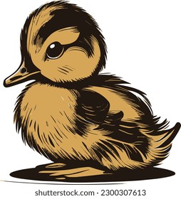 A Duckling Cute ,Vector, T-Shirt,Animals