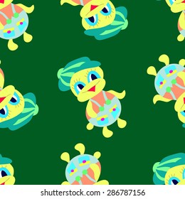 duckling green pattern