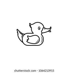 duckling icon. Element of baby and toys for mobile concept and web apps. Thin line  icon for website design and development, app development. Premium icon on white background