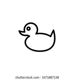 duckling icon. Element of minimalistic icons for mobile concept and web apps. Thin line icon for website design and development, app development on white background