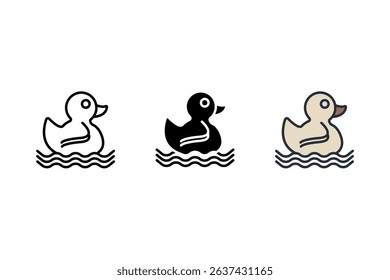 duckling icons isolated on White Background. Flat style design