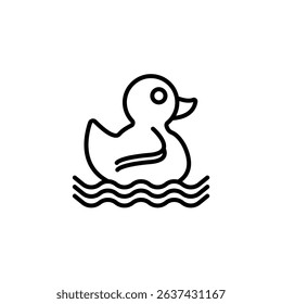 duckling icons isolated on White Background. Flat style design
