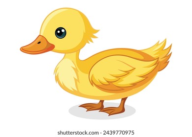 
Ilustración de vector plano aislado de patito