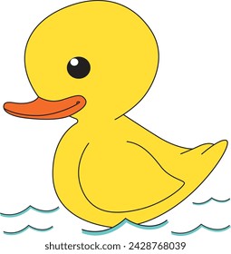 Duckling isolated on a white background