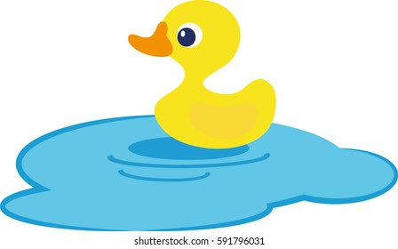 Duckling in the lake