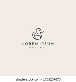 Duckling Logo Icon Vector Template Design Illustration