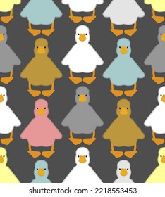 Duckling Pattern seamless . little duck Background. Baby fabric ornament