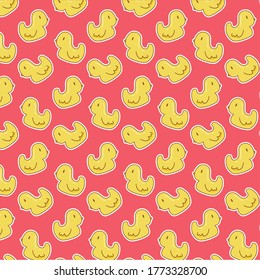 duckling pattern template vector design