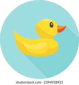 Duckling toy, vintage, designer duckling toy. Vector, cartoon illustration of a children's toy duckling. Vector.