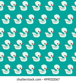 Ducklings on watter seamless pattern