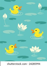 ducklings - seamless pattern