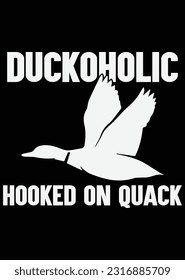 Duckoholic Hooked On Quack Design eps cut file for cutting machine