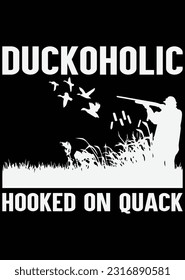Duckoholic Hooked On Quack eps cut file for cutting machine
