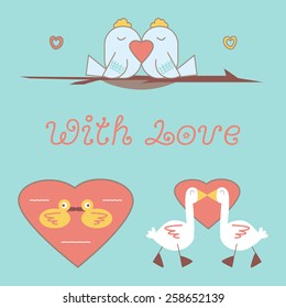 Ducks and Birds and Geese are Kissing with Love