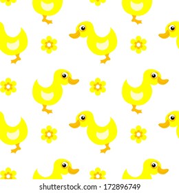 Ducks Childish Seamless PAttern