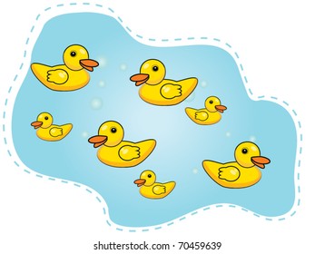 ducks on a pond