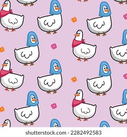 
Ducks patterns fun colored textures animals birds spring print