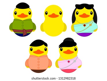 Ducks Vector Cartoon Cute Illustration Stock Vector (Royalty Free ...