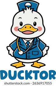 Ducktor A Cartoon Doctor Duck