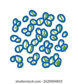 vetor de esboço de ícone de doodle de algas marinhas. sinal de algas marinhas. ilustração de símbolo isolado