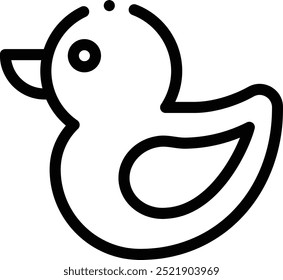 ducky icon. Thin Linear Style Design Isolated On White Background
