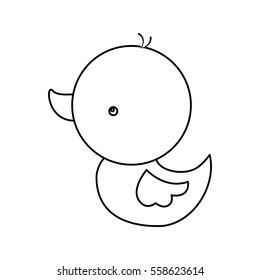 ducky toy isolated icon vector illustration design