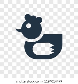 Ducky vector icon isolated on transparent background, Ducky transparency logo concept