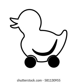 ducky wheels isolated icon