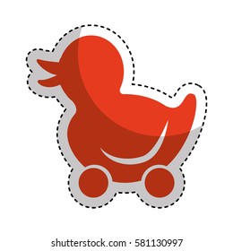 ducky wheels isolated icon