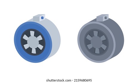 Duct electric fan vector illustration on white background. 