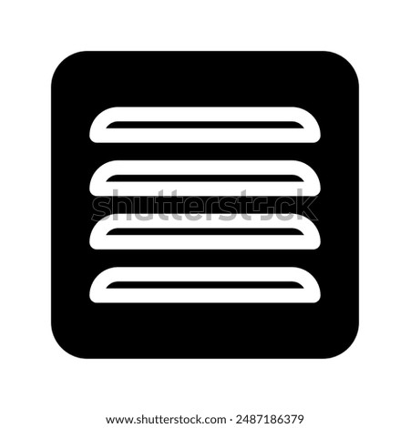 Duct Grill Icon Vector Symbol Design Illustration