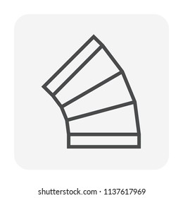 Duct pipe icon design, Duct is passages used in heating ventilation and air conditioning HVAC to deliver and remove air, Made out of the galvanized steel or aluminium, Vector illustration 64x64 pixel.