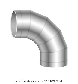 Duct pipe icon design  Duct is passages used in heating ventilation   air conditioning HVAC to deliver   remove air  Made out the galvanized steel aluminium  Vector illustration design icon 