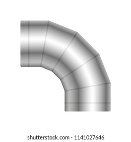 Duct pipe icon design, Duct is passages used in heating ventilation and air conditioning HVAC to deliver and remove air, Made out of the galvanized steel or aluminium, Vector illustration design icon.
