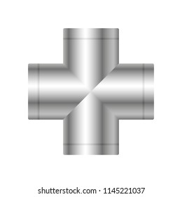 Duct pipe icon design, Duct is passages used in heating ventilation and air conditioning HVAC to deliver and remove air, Made out of the galvanized steel or aluminium, Vector illustration design icon.