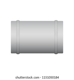 Duct pipe icon design, Duct is passages used in heating ventilation and air conditioning HVAC to deliver and remove air, Made out of the galvanized steel or aluminium, Vector illustration design icon.