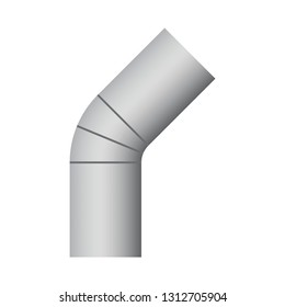 Duct pipe icon design, Duct is passages used in heating ventilation and air conditioning HVAC to deliver and remove air, Made out of the galvanized steel or aluminium, Vector illustration design icon.