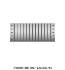 Duct pipe icon design, Duct is passages used in heating ventilation and air conditioning HVAC to deliver and remove air, Made out of the galvanized steel or aluminium, Vector illustration design icon.