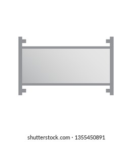 Duct pipe icon design, Duct is passages used in heating ventilation and air conditioning HVAC to deliver and remove air, Made out of the galvanized steel or aluminium, Vector illustration design icon.