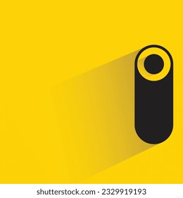 duct and pipe with shadow on yellow background