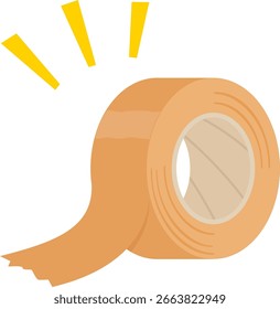 Duct tape with the end pulled out