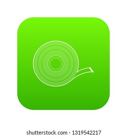 Duct tape icon green vector isolated on white background