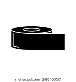duct tape icon, silhouette vector isolated on white background. simple and modern design