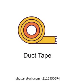 Duct Tape vector Filled Outline Icon Design illustration. Home Improvements Symbol on White background EPS 10 File