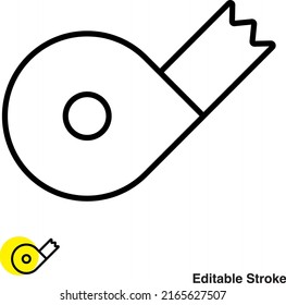 Icono de la línea del vector de cinta de ductos